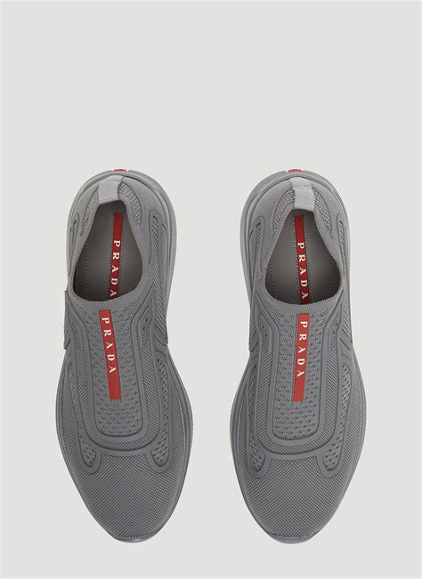 prada grey sneaker|prada rubber sneakers.